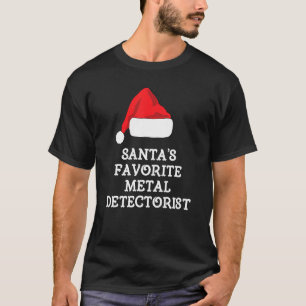 T-shirt Santas Détectoriste en métal favori Détectant Chri