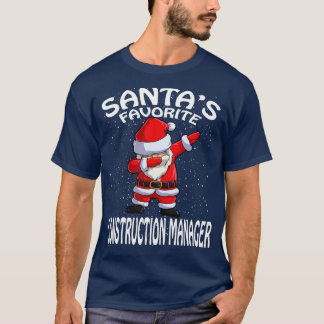 T-shirt Santas Directeur de construction favori Noël