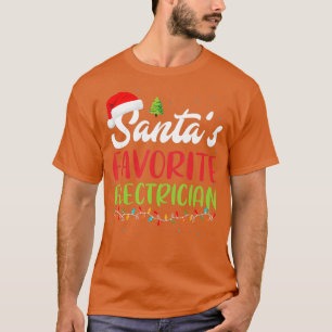T-shirt Santas Electricien préféré Noël Santa Hat