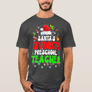 T-shirt Santas Enseignant Préféré De La Préscolaire Noël N