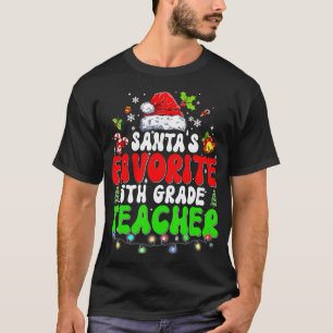 T-shirt Santas Favori 5e année Enseignant Noël Noël Noël S