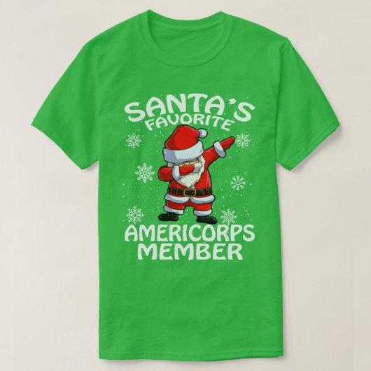 T-shirt Santas Favori Americorps Membre Noël (Design devant)