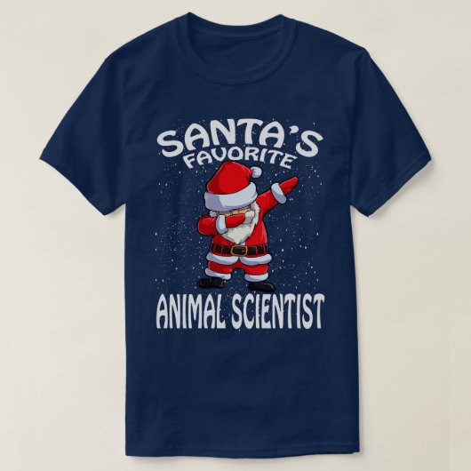 T-shirt Santas Favori Animal Scientist Noël (Design devant)