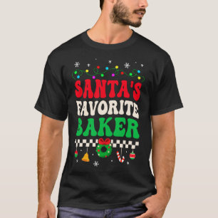 T-shirt Santas Favori Baker Retro Noël