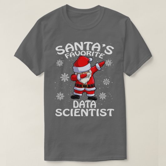 T-shirt Santas Favori Data Scientist Noël 1 (Design devant)
