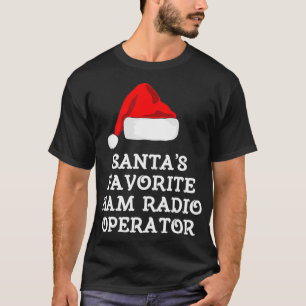T-shirt Santas Favori Ham Radio Opérateur Cadeau Drôle