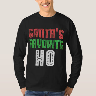 T-shirt Santas Favori Ho Drôle Noël Rowdy Inapproprié