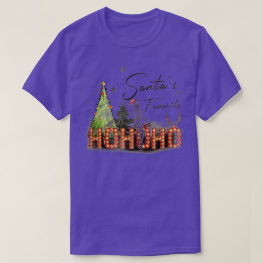 T-shirt Santas Favori Ho Ho Ho Arbre de Noël 1 (Design devant)