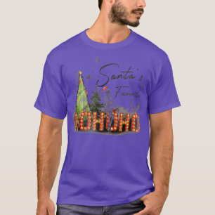 T-shirt Santas Favori Ho Ho Ho Arbre de Noël 1
