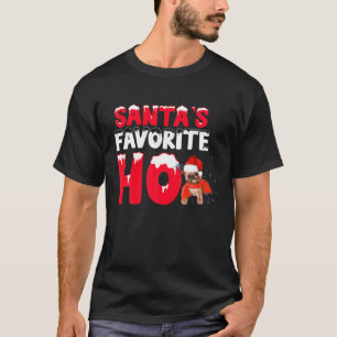 T-shirt Santas Favori Ho Père Noël Bruxelles Griffon Chien