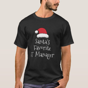 T-shirt Santas Favori IT Manager Christmas Funny Cadeau Pa