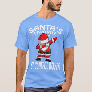 T-shirt Santas Favori Pest Control Travailleur Noël