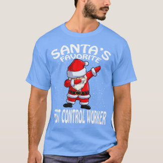T-shirt Santas Favori Pest Control Travailleur Noël