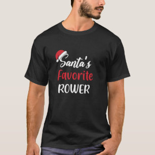 T-shirt Santas Favori Rower Pyjama Christmas Rowing Funn