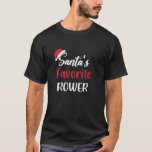 T-shirt Santas Favori Rower Pyjama Christmas Rowing Funn<br><div class="desc">Santas Favori Rower Pyjama Christmas Rowing Funny Long manches</div>