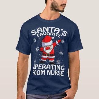 T-shirt Santas Favori salle d'opération infirmière Noël