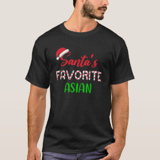 T-shirt Santas Favoris Asiatique Funny Chritsmas Xmas pyja