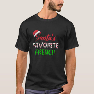 T-shirt Santas Favoris Français Funny Chritsmas pyjama de 