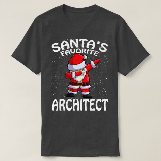 T-shirt Santas Favorite Architecte Noël (Design devant)
