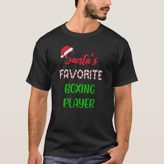 T-shirt Santas Favorite Boxing Player   Funny Boxing Chris (Devant)