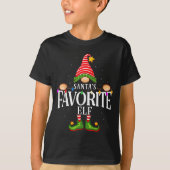 T-shirt Santa's Favorite Christmas Group Family Pajama (Devant)
