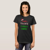 T-shirt Santas Favorite Classical Harpist  classical harp  (Devant entier)