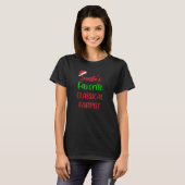 T-shirt Santas Favorite Classical Harpist  classical harp  (Devant entier)
