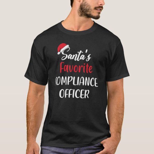 T-shirt Santas Favorite Compliance Officer   Christmas   X (Devant)