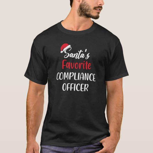 T-shirt Santas Favorite Compliance Officer  Christmas  Xma (Devant)