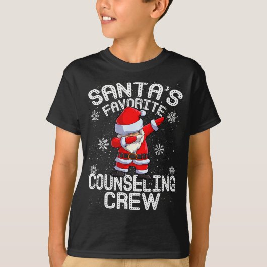 T-shirt Santa's Favorite Counseling Crew Christmas (Devant)