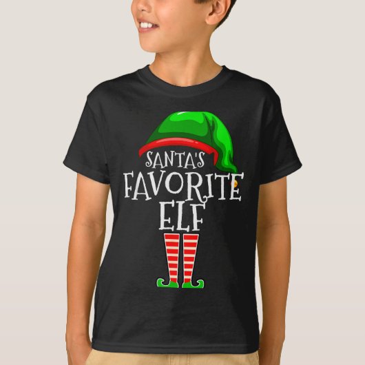 T-shirt Santa's Favorite Elf Group Matching Family Christm (Devant)
