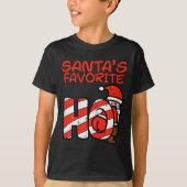 T-shirt Santas Favorite Funny Naughty Adult Christmas Xmas (Devant)