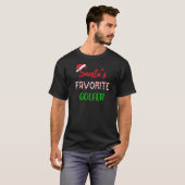T-shirt Santas Favorite Golfer  Funny Golf Christmas (Devant entier)