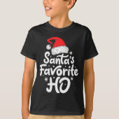 T-shirt Santa's Favorite Ho Funny Christmas Women Xmas San (Devant)