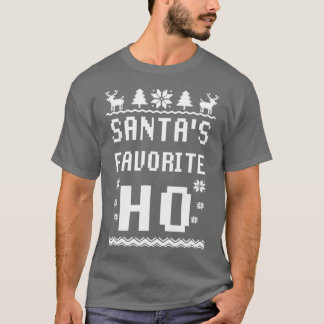 T-shirt Santas Favorite Ho Funny Christmas Xmas Costume Sa