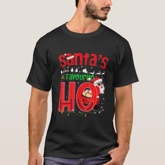 T-shirt Santas Favorite Ho Père Noël Favorite Ho Favoris F (Devant)