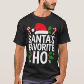 T-shirt Santa's Favorite Ho Shirt Adult Kids Funny Christm (Devant)