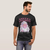 T-shirt Santa's Favorite Hot Mess Funny Christmas  (Devant entier)