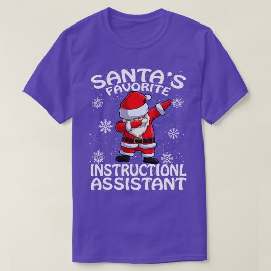 T-shirt Santas Favorite InstructionAssistant Noël (Design devant)