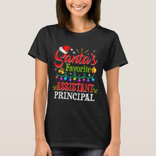 T-shirt Santa's Favorite Istant Principal Christmas Light (Devant)