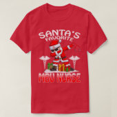 T-shirt Santa's Favorite MBU Nurse Christmas Matching Cost (Design devant)