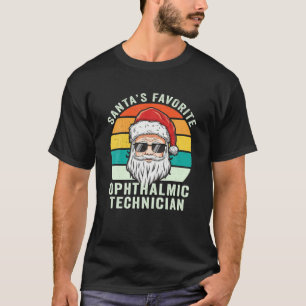T-shirt Santa's Favorite Ophtalmic Technician Christmas M