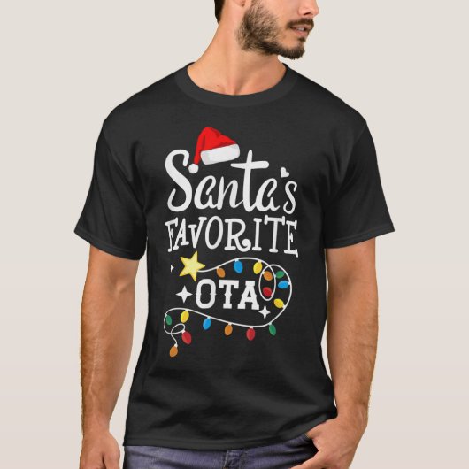 T-shirt Santas Favorite OTA Noël ergothérapie (Devant)