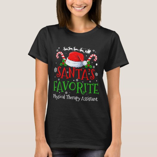 T-shirt Santa's Favorite Physical Therapy Istant Christmas (Devant)