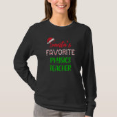 T-shirt Santas Favorite Physics Teacher   Chritsmas (Devant)