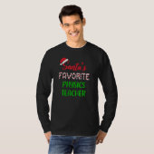 T-shirt Santas Favorite Physics Teacher   Chritsmas (Devant entier)