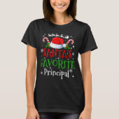 T-shirt Santa's Favorite Principal Christmas Party (Devant)