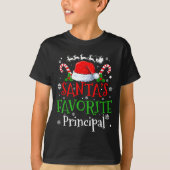 T-shirt Santa's Favorite Principal Christmas Party (Devant)