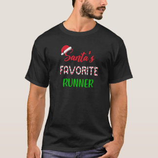 T-shirt Santas Favorite Runner  Funny Running Christmas