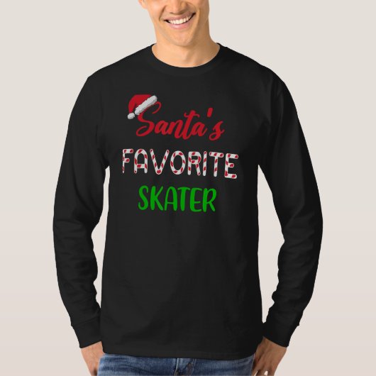 T-shirt Santas Favorite Skater   Funny Figure Skating Chri (Devant)